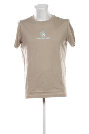 Мъжка тениска Calvin Klein Jeans, Размер L, Цвят Бежов, Цена 39,88 €, #136938929