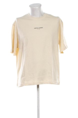 Herren T-Shirt UNFOLLOWED, Größe L, Farbe Ecru, Preis € 31,99, #136947382
