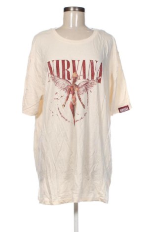 Męski T-shirt Nirvana, Rozmiar 3XL, Kolor ecru, Cena 51,99 zł, #136952335