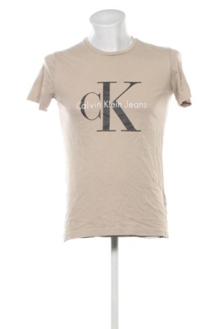 Tricou de bărbați Calvin Klein Jeans, Mărime M, Culoare Bej, Preț 167,99 Lei, #136860022