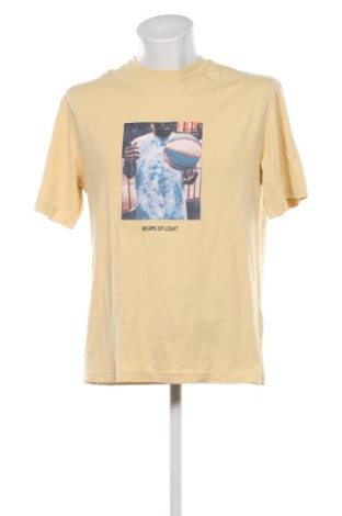 Męski T-shirt H&M, Rozmiar M, Kolor Beżowy, Cena 83,38 zł, #136908956