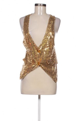 Γυναικείο γιλέκο Unbranded, Μέγεθος S, Χρώμα Χρυσαφί, Τιμή 10,99 €