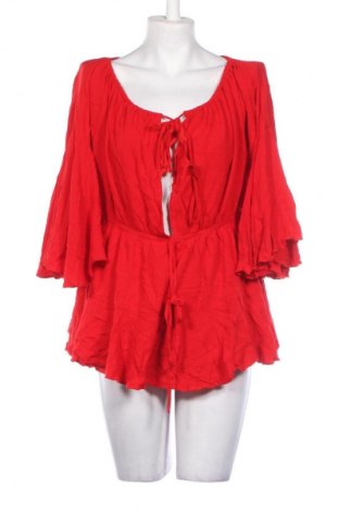 Damski krótki kombinezon Fashion nova, Rozmiar XL, Kolor Czerwony, Cena 14,99 zł