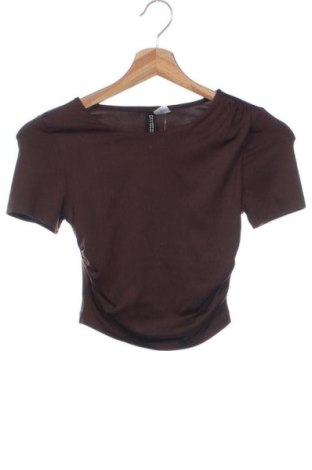 Дамска блуза H&M, Размер XXS, Цвят Кафяв, Цена 5,41 €, #136973682