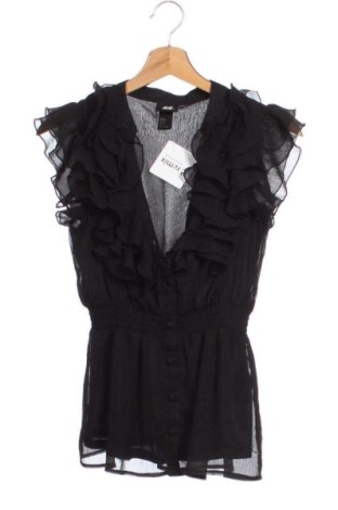 Cămașă de femei H&M, Mărime XS, Culoare Negru, Preț 31,28 Lei, #136929610