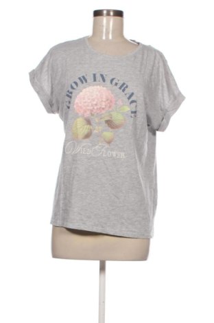 Γυναικείο t-shirt Springfield, Μέγεθος L, Χρώμα Γκρί, Τιμή 11,03 €, #136935438