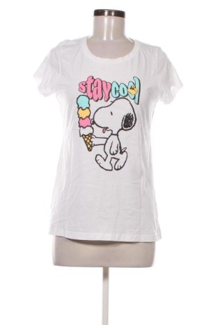 Γυναικείο t-shirt Peanuts, Μέγεθος M, Χρώμα Λευκό, Τιμή 11,99 €, #136949747