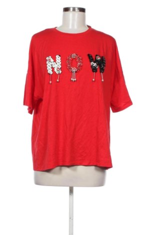 Damen T-Shirt Bershka, Größe L, Farbe Rot, Preis € 8,99, #136953335