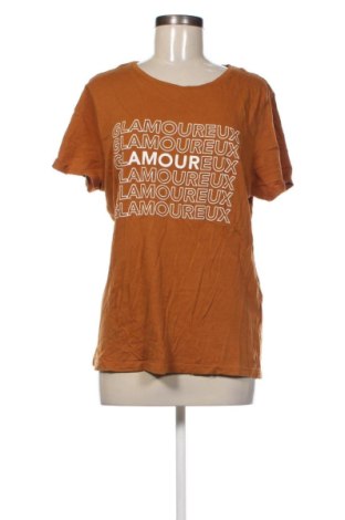 Γυναικείο t-shirt Amisu, Μέγεθος XL, Χρώμα Πορτοκαλί, Τιμή 10,99 €, #137001506