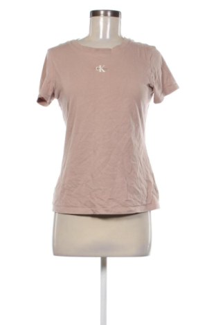 Γυναικείο t-shirt Calvin Klein Jeans, Μέγεθος M, Χρώμα  Μπέζ, Τιμή 23,00 €, #137022176