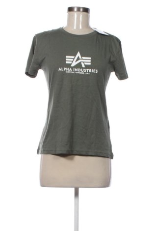 Damen T-Shirt Alpha Industries, Größe S, Farbe Grün, Preis 31,99 €, #136974230