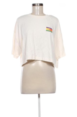 Γυναικείο t-shirt Tommy Jeans, Μέγεθος L, Χρώμα Εκρού, Τιμή 25,27 €, #137001693