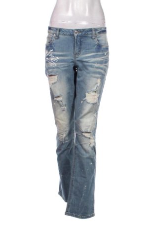 Damskie jeansy Rainbow, Rozmiar XL, Kolor Niebieski, Cena 59,27 zł, #137003310