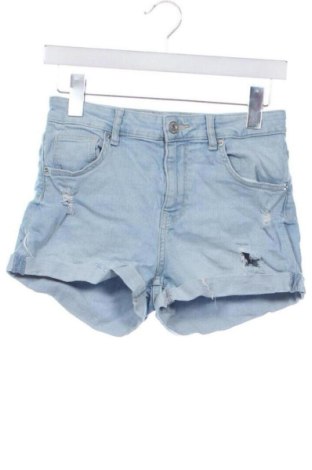 Pantaloni scurți de femei Bershka, Mărime XS, Culoare Albastru, Preț 47,24 Lei, #137012839