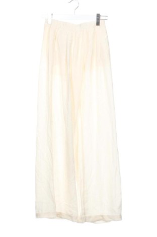 Damskie spodnie Bershka, Rozmiar XS, Kolor ecru, Cena 105,99 zł, #136945429