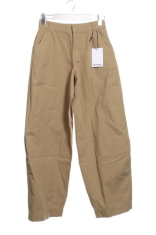 Damskie spodnie Bershka, Rozmiar XS, Kolor Beżowy, Cena 84,99 zł, #136937395