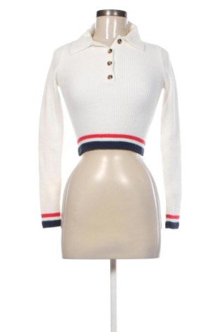Pulover de femei Bershka, Mărime XS, Culoare Alb, Preț 62,99 Lei, #137021262