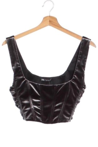 Top de femei Zara, Mărime S, Culoare Gri, Preț 57,74 Lei, #136974293