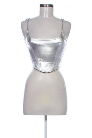Damentop Bershka, Größe S, Farbe Silber, Preis 18,60 €, #137008452