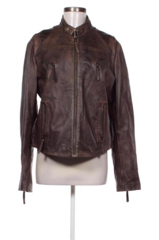 Geacă de piele pentru femei Unbranded, Mărime XL, Culoare Maro, Preț 287,98 Lei, #136977650