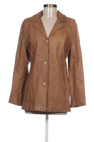 Geacă de piele pentru femei Unbranded, Mărime M, Culoare Maro, Preț 396,76 Lei, #136991386