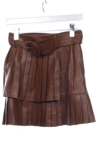 Skórzana spódnica Zara, Rozmiar XS, Kolor Brązowy, Cena 42,34 zł, #136954252