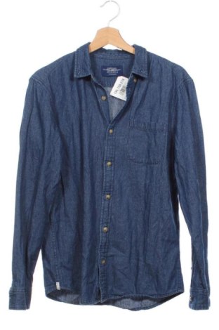 Мъжка риза Pull&Bear, Размер M, Цвят Син, Цена 9,20 €, #136759278