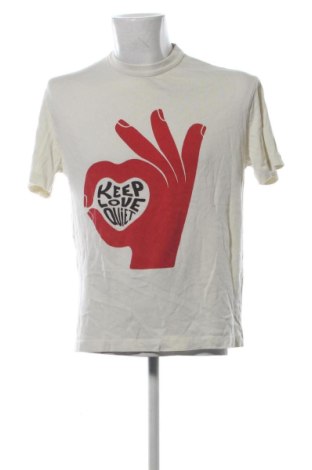 Męski T-shirt Zara, Rozmiar M, Kolor ecru, Cena 58,99 zł, #136905559