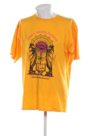 Мъжка тениска Obey, Размер XL, Цвят Жълт, Цена 19,42 €, #136951756