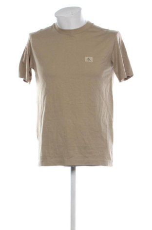 Мъжка тениска Calvin Klein, Размер M, Цвят Бежов, Цена 32,21 €, #136973377