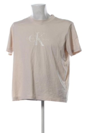 Ανδρικό t-shirt Calvin Klein Jeans, Μέγεθος XL, Χρώμα  Μπέζ, Τιμή 23,00 €, #136955748