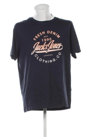 Ανδρικό t-shirt Jack & Jones, Μέγεθος XXL, Χρώμα Μπλέ, Τιμή 13,99 €, #136987504