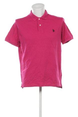 Męski T-shirt U.S. Polo Assn., Rozmiar XL, Kolor Różowy, Cena 129,99 zł, #136999908