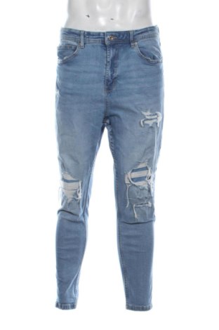 Blugi de bărbați Bershka, Mărime M, Culoare Albastru, Preț 94,48 Lei, #136905720