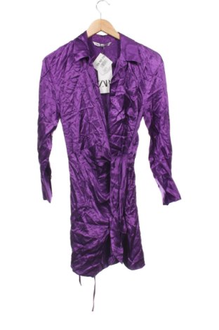 Šaty  Zara, Velikost XS, Barva Fialová, Cena  745,00 Kč, #136902243