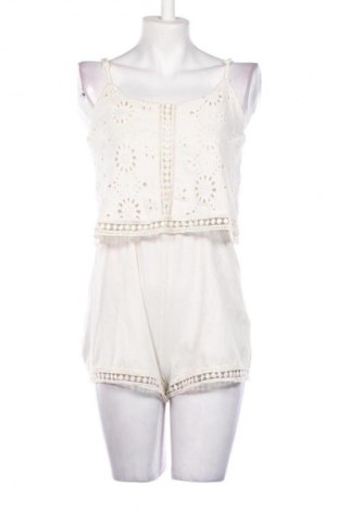 Kurzer Damenoverall Bershka, Größe S, Farbe Weiß, Preis 12,99 €
