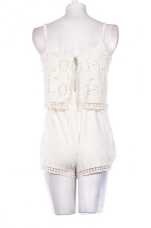 Kurzer Damenoverall Bershka, Größe S, Farbe Weiß, Preis 12,99 €