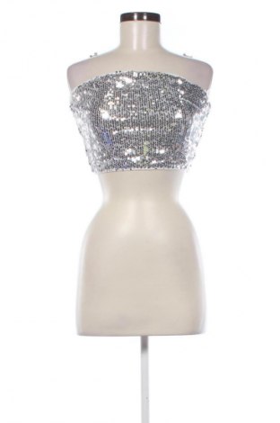 Дамски топ SHEIN, Размер M, Цвят Сребрист, Цена 9,71 €