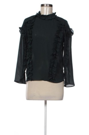 Дамска блуза Zara, Размер M, Цвят Зелен, Цена 13,80 €, #137136078