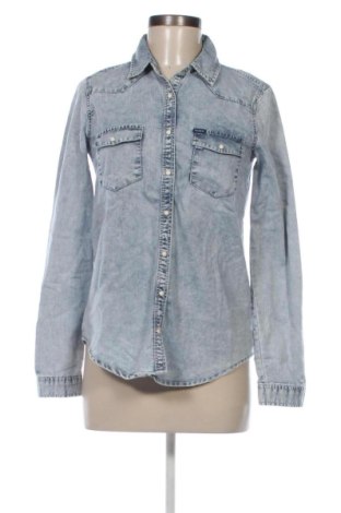 Дамска риза Pull&Bear, Размер S, Цвят Син, Цена 6,00 €, #137028108