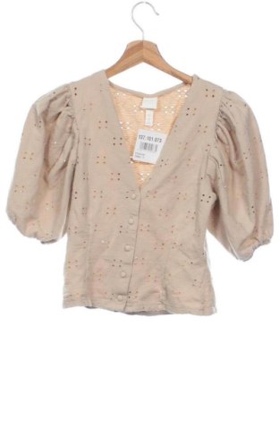 Cămașă de femei H&M, Mărime XS, Culoare Bej, Preț 43,71 Lei, #137101073