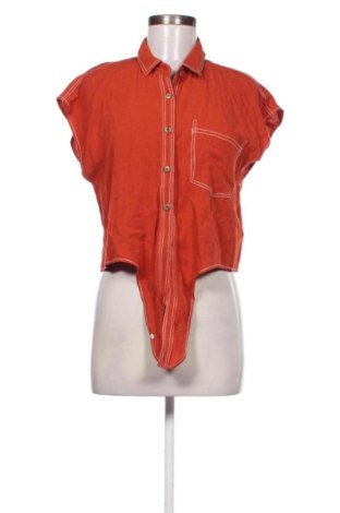 Cămașă de femei Pull&Bear, Mărime M, Culoare Portocaliu, Preț 71,00 Lei, #137126334