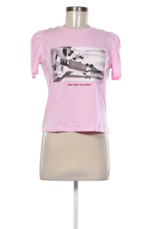 Damski T-shirt Zara, Rozmiar S, Kolor Różowy, Cena 35,99 zł, #137043292