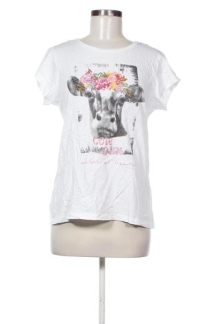 Damski T-shirt Laura Torelli, Rozmiar M, Kolor Biały, Cena 39,99 zł, #137071707