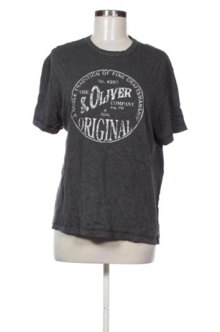 Γυναικείο t-shirt S.Oliver, Μέγεθος L, Χρώμα Γκρί, Τιμή 12,99 €, #137090213