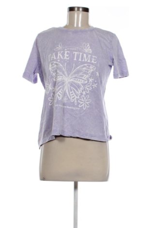 Tricou de femei Sinsay, Mărime XS, Culoare Mov, Preț 32,24 Lei, #137091354