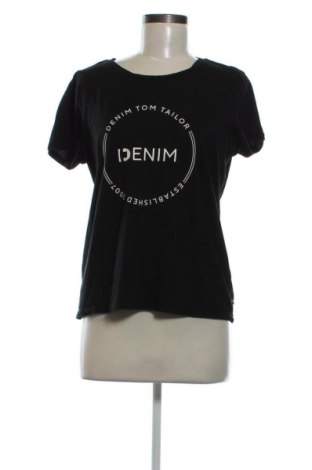 Γυναικείο t-shirt Tom Tailor, Μέγεθος L, Χρώμα Μαύρο, Τιμή 11,99 €, #137113876