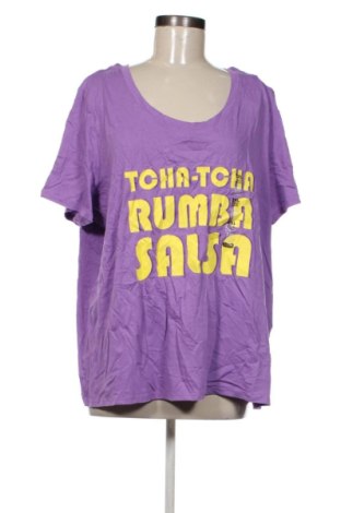 Γυναικείο t-shirt Kiabi, Μέγεθος XXL, Χρώμα Βιολετί, Τιμή 14,99 €, #137140947