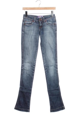 Дамски дънки Bershka, Размер XS, Цвят Син, Цена 10,00 €, #136930271