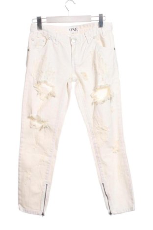 Damskie jeansy Unbranded, Rozmiar M, Kolor ecru, Cena 42,34 zł, #136975145